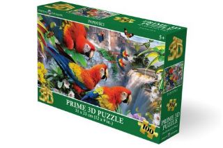Obrázek z Puzzle 3D Papoušci s vodopádem 100 dílků 